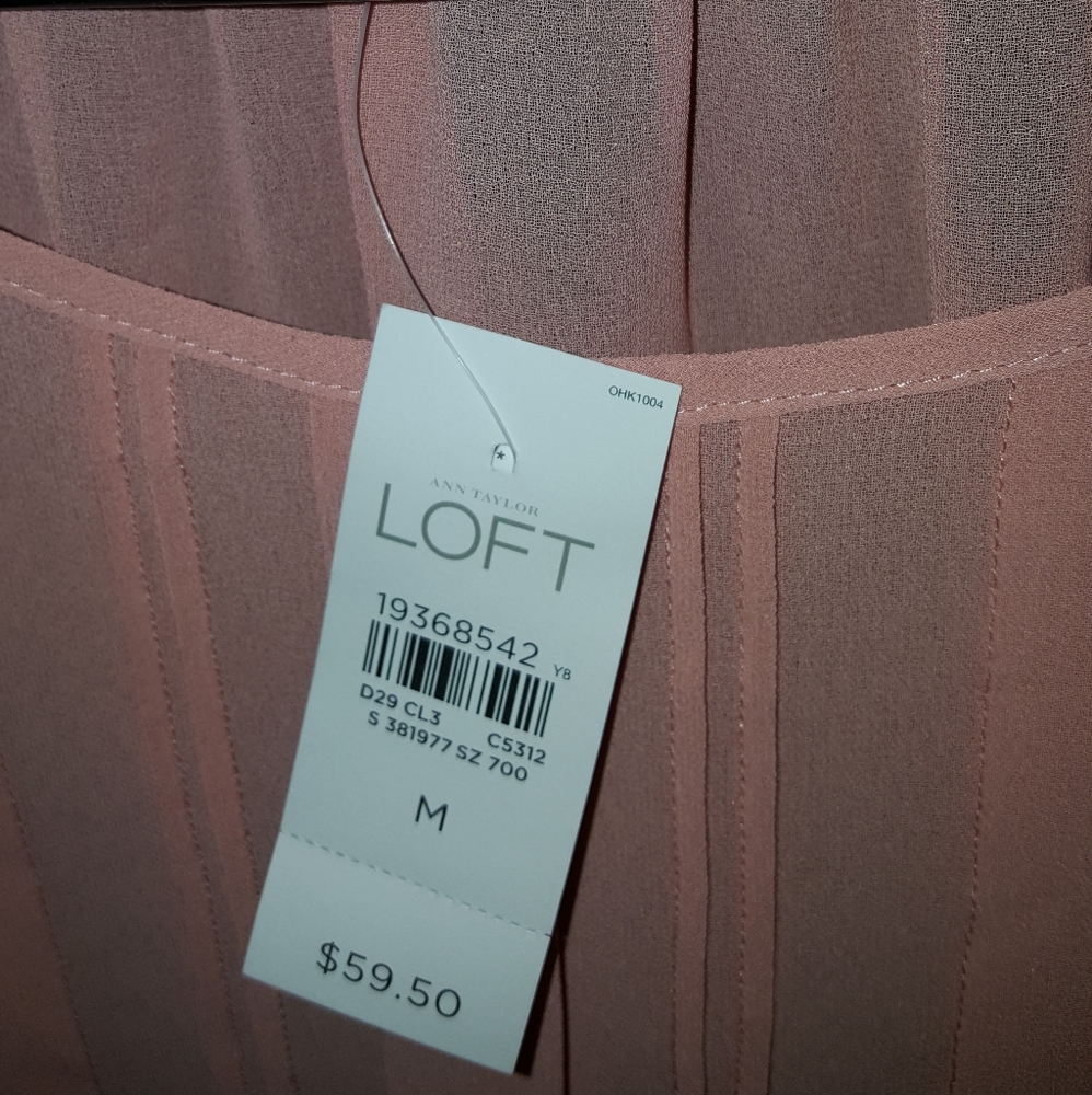 😍 Ann Taylor Loft Blouse sheer, Size Medium NWT - Picture 3 of 4
